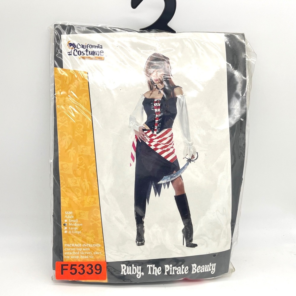California Costume Ruby The Pirate Beauty Adult Medium 01291 Black Red White